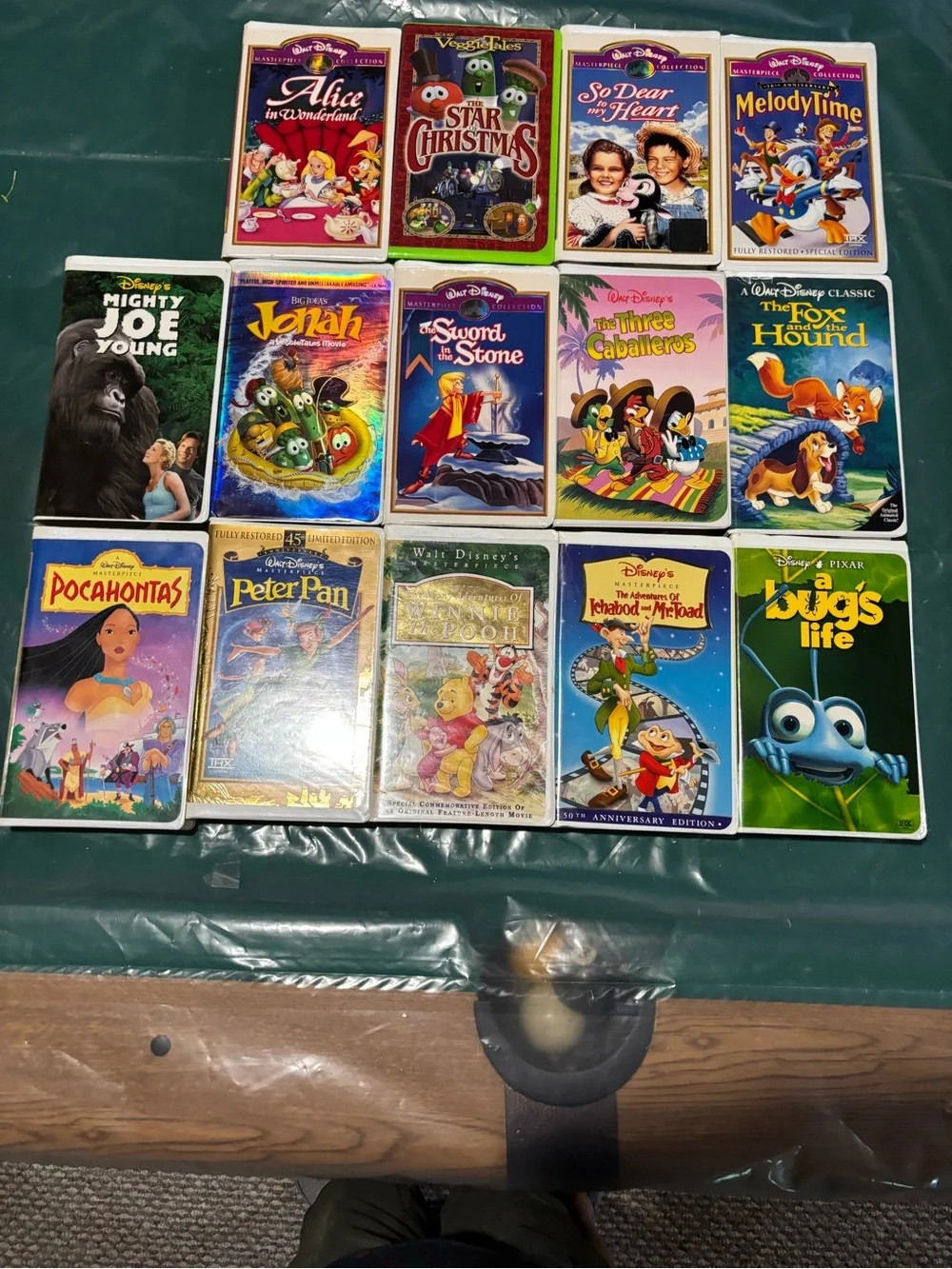 Disney VHS Movie Lot with Bright Multicolor Covers
